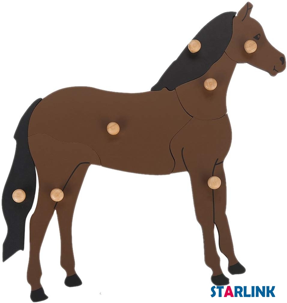 Montessori Materials Educational Tools Animal Horse Puzzle Preschool Early Montessori Toys for Toddlers