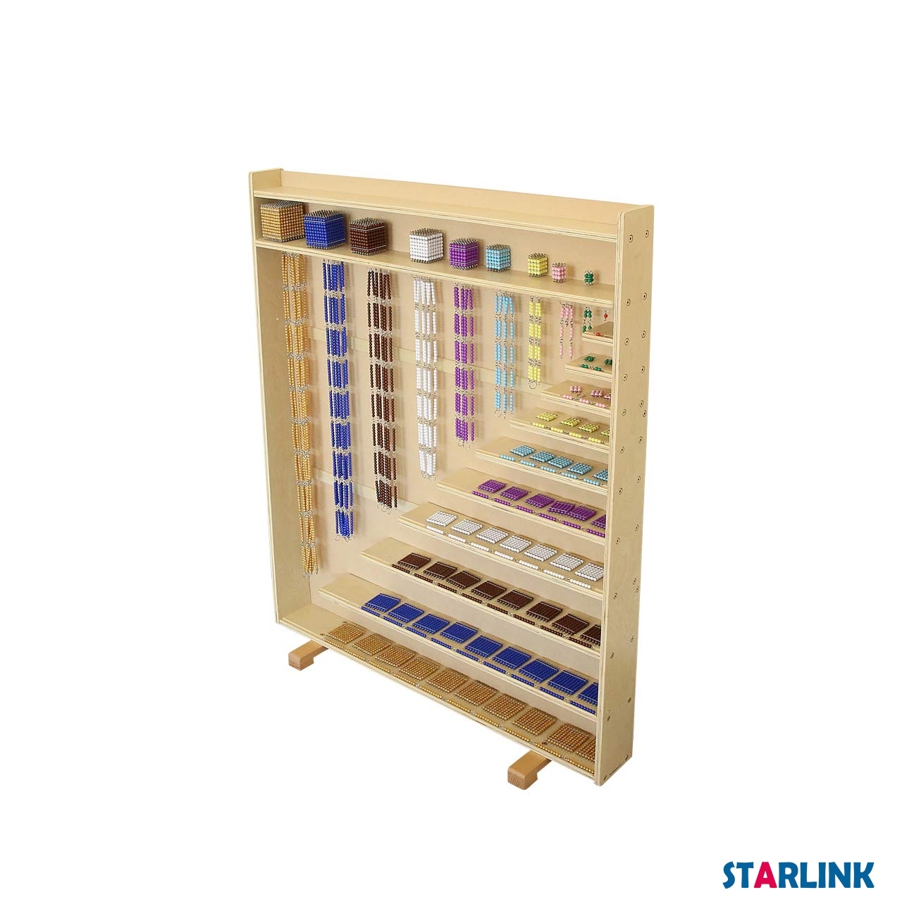 Montessori Complete Bead Materials With Cabinet Wooden Montessori Material For Kindergarten Children