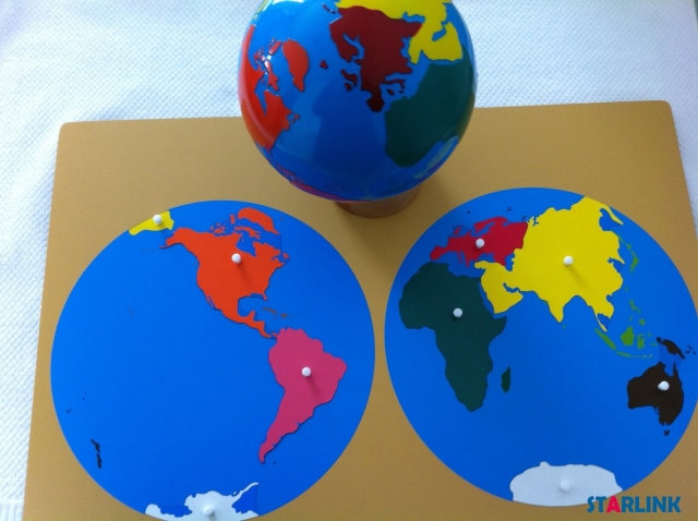 Wooden World Map Panel Floor Puzzle Montessori Cultural Science Teaching Tools Kindergarten Early Learning