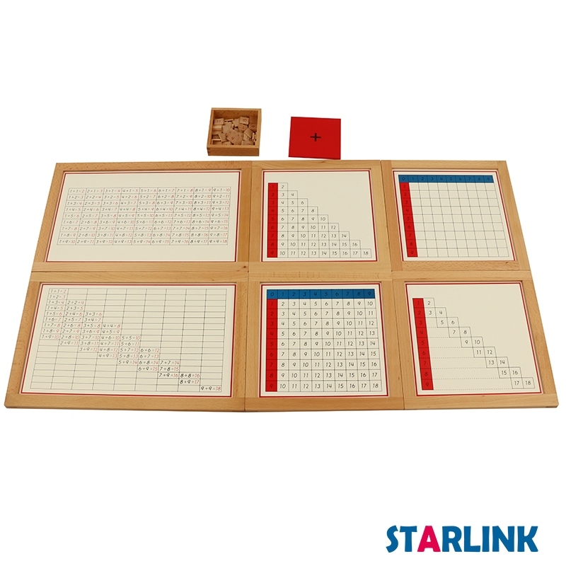 Addition Working Charts with frame wooden educational montessori mathematics toy