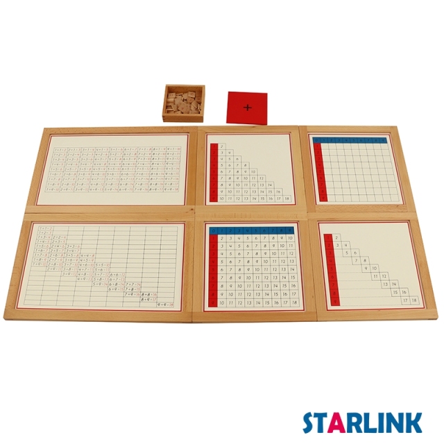 Addition Working Charts with frame wooden educational montessori mathematics toy