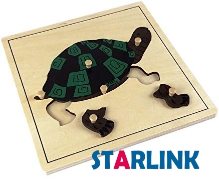 Montessori Materials Educational Tools Animal Turtle Puzzle Preschool Early Montessori Toys for Toddlers