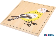 Montessori Materials Educational Tools Animal Bird Puzzle Preschool Early Montessori Toys for Toddlers