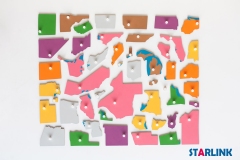 Wooden America Map Panel Floor Puzzle Montessori Cultural Science Teaching Tools Kindergarten Early Learning