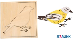 Montessori Materials Educational Tools Animal Bird Puzzle Preschool Early Montessori Toys for Toddlers