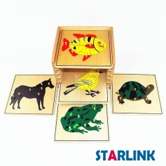 Montessori Materials Educational Tools Animal Turtle Puzzle Preschool Early Montessori Toys for Toddlers