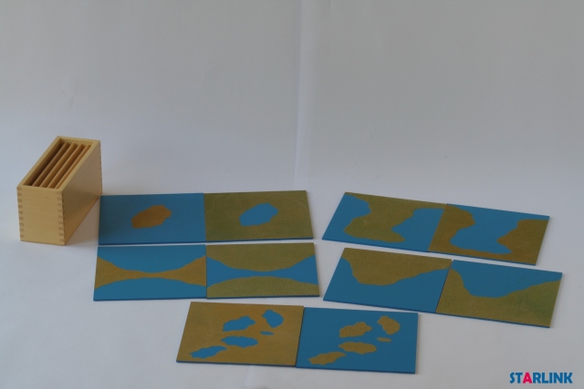 Montessori Land And Water Forms Card Set Montessori Geography Learning Cards Early Childhood Education Montessori Materials