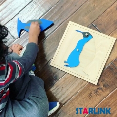 Montessori Materials Educational Tools Animal Pnguin Puzzle Preschool Early Montessori Toys for Toddlers