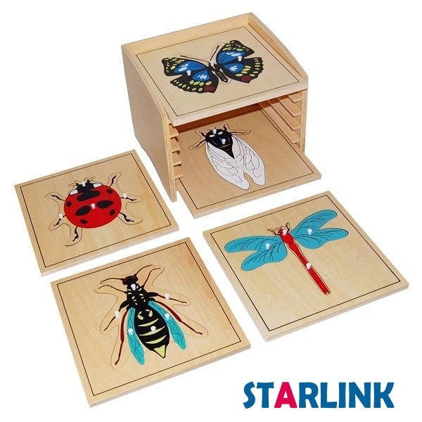 Montessori Materials Educational Tools Insect Ladybug Puzzle Preschool Early Montessori Toys for Toddlers