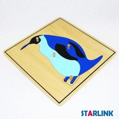 Montessori Materials Educational Tools Animal Pnguin Puzzle Preschool Early Montessori Toys for Toddlers