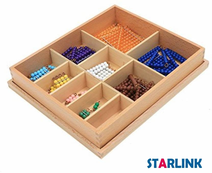 Beechwood Montessori Math Games Educational Toys For Kids Short Bead Chain With Box