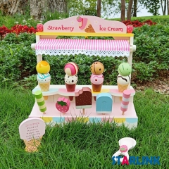 Wooden Ice Cream Selection Pretend Play Set Toy Children Pretending game Toy