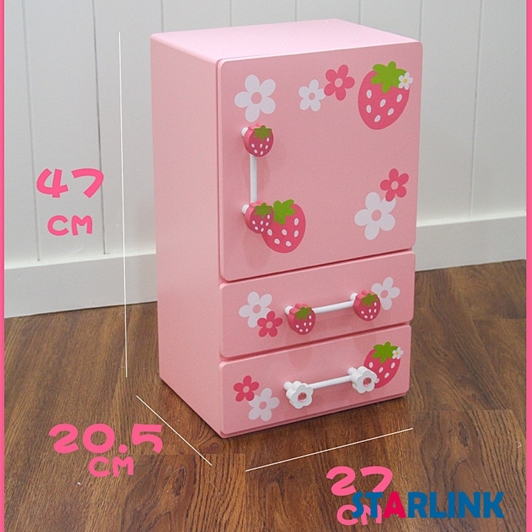 Wooden Role Play Toys Modern Fridge For Kids