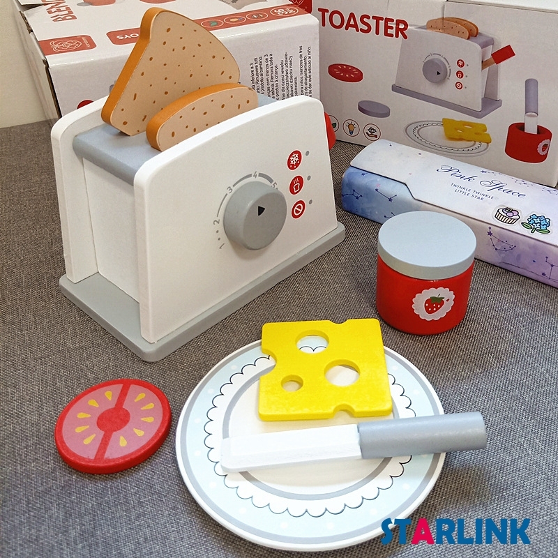 Child Pretend Role Play Simulation Interactive Cooking Microwave Oven Baking Toy Wooden Kitchen Set Toys