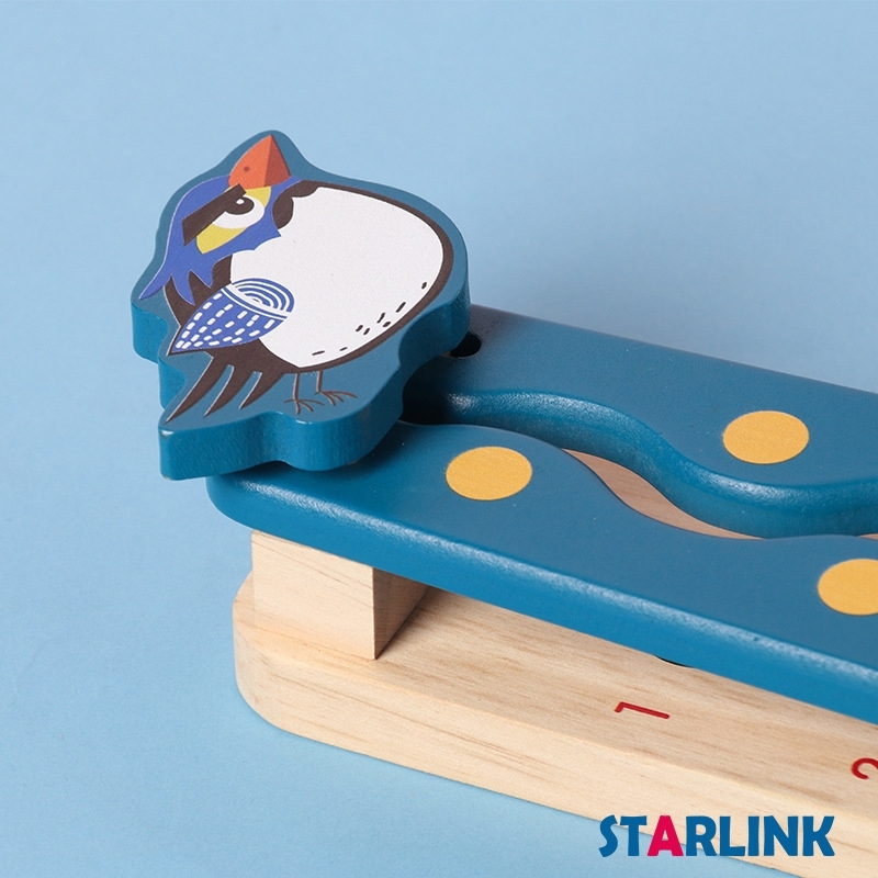 Wooden Roll Ball Game Kids Hand-eye Coordination Training Toy Early Education Wooden Toy for Child