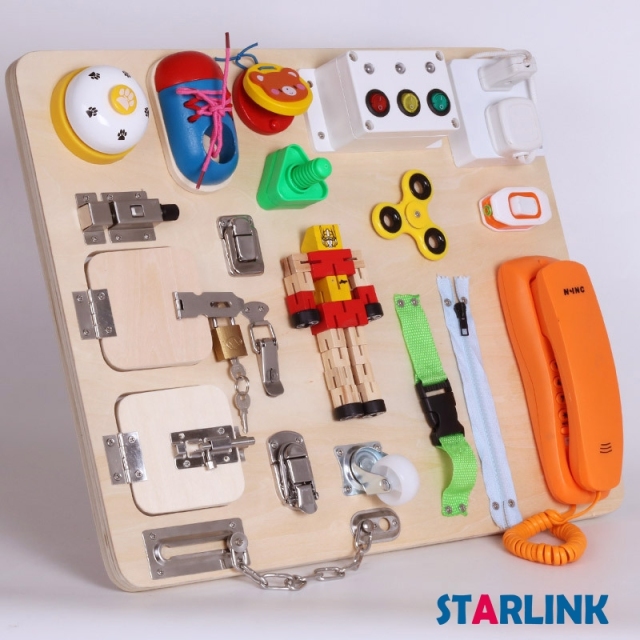 Wooden busy board Montessori toys preschool educational learning toys life skills and fine motor activities children sensory toy