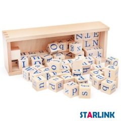 Montessori Material Wooden Alphabet Dice with Box Wooden Learning Toys For Kids