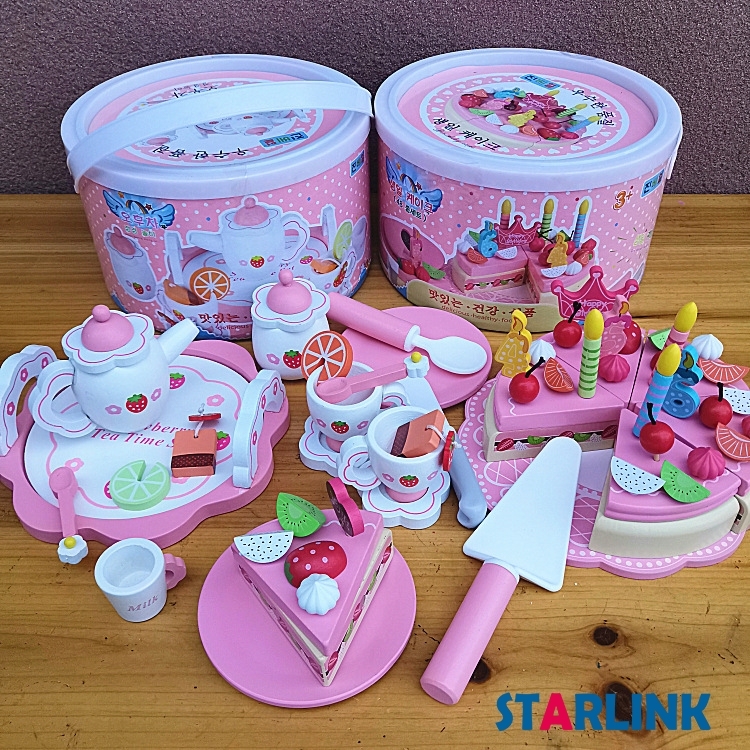 Wooden Birthday Cake Sets pretend game