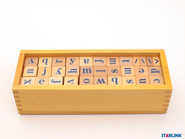 Montessori Material Wooden Alphabet Dice with Box Wooden Learning Toys For Kids