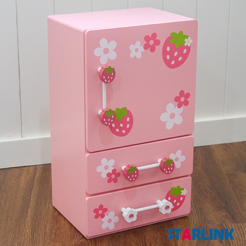 Wooden Role Play Toys Modern Fridge For Kids