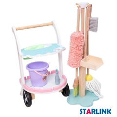 Wooden kids household toy broomstick dustpan cleaning set Kids cleaning toy set mini mop cleaning car