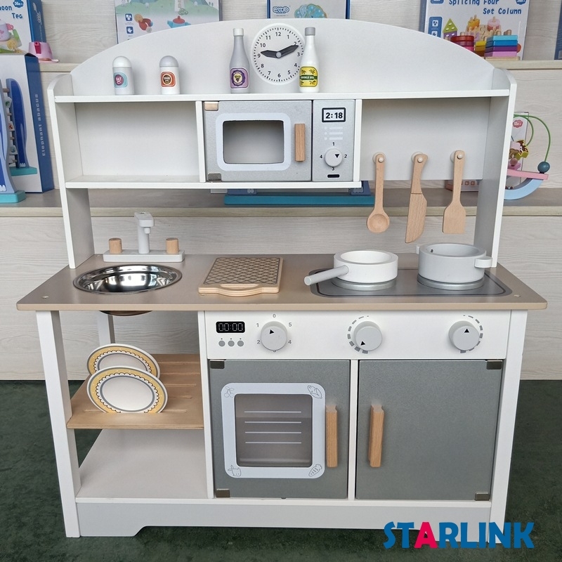 Kindergarten Furniture Play Equipment Wooden Furniture Children's Kitchen Combination Cabinet