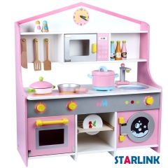 Kids Wood Kitchen Play Cos Toy Set