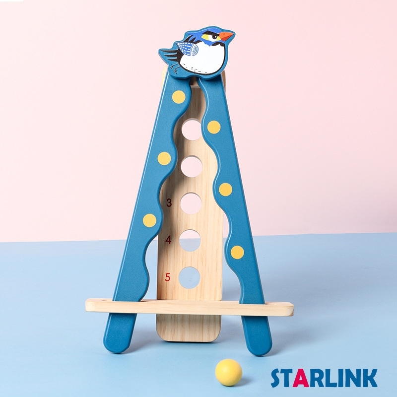 Wooden Roll Ball Game Kids Hand-eye Coordination Training Toy Early Education Wooden Toy for Child