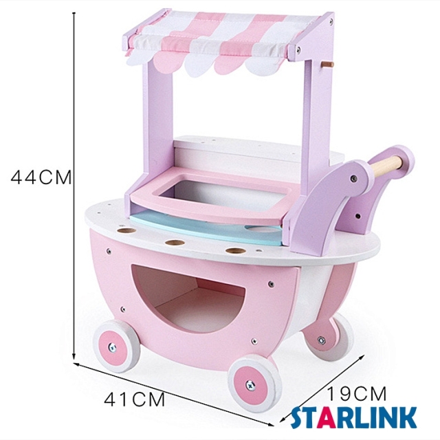 Mini Ice Cream Truck Cosplay Pretend Play Wooden Play Kitchen Set