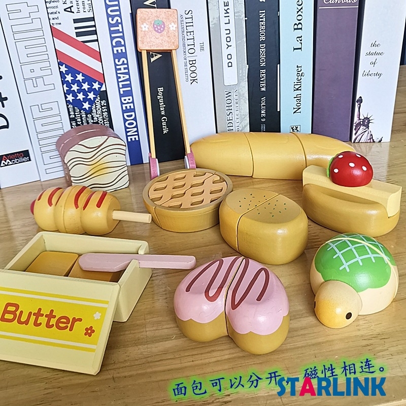 Kids wooden Kitchen set pretend play wood role play Simulation microwave oven set Toys