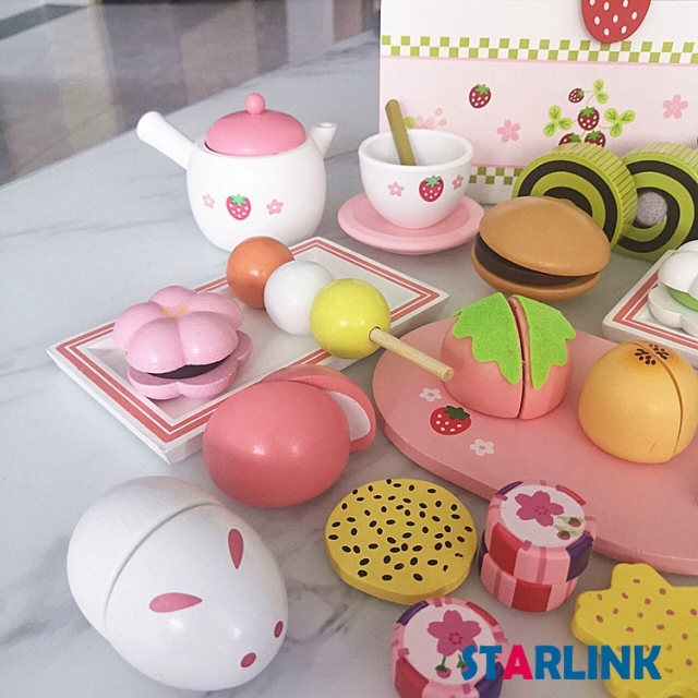 High Quality Wooden Pretend Play Toy Mini Chocolate Cake Cutting Toy Wooden Kitchen Toys For Kids