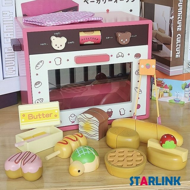 Kids wooden Kitchen set pretend play wood role play Simulation microwave oven set Toys