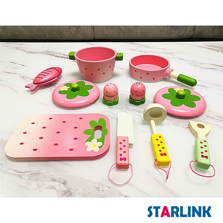 New Kitchen Toy Simulation Strawberry Gas Stove Folding Stove Children Play House Toy For Kids Puzzle Cooking Toys Set