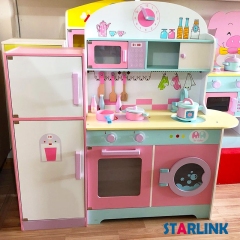 Children's kitchen toys pretend play games cooking games wooden kitchen toys