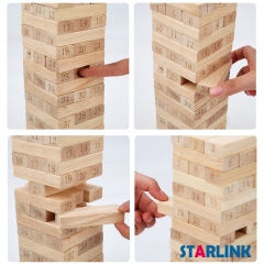 Children's stacked music stacked high-volume wooden baby stacked high digital toys