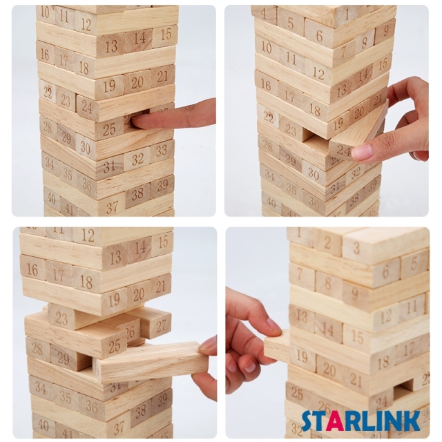 Children's stacked music stacked high-volume wooden baby stacked high digital toys