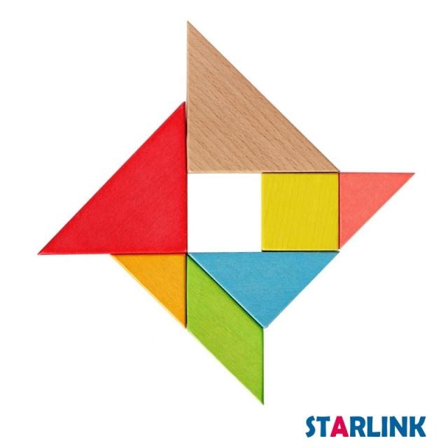 Tangram puzzle Children Educational Toy Colorful Wooden Brain Training Geometry Tangram Puzzle