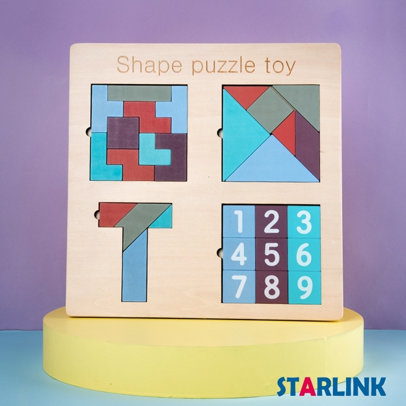 Four-In-One Shape Puzzle Toy Tetri Building Block Baby Intellectual Development Educational Toy