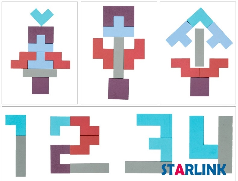 Four-In-One Shape Puzzle Toy Tetri Building Block Baby Intellectual Development Educational Toy