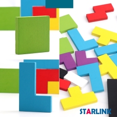 Tangram puzzle Children Educational Toy Colorful Wooden Brain Training Geometry Tangram Puzzle