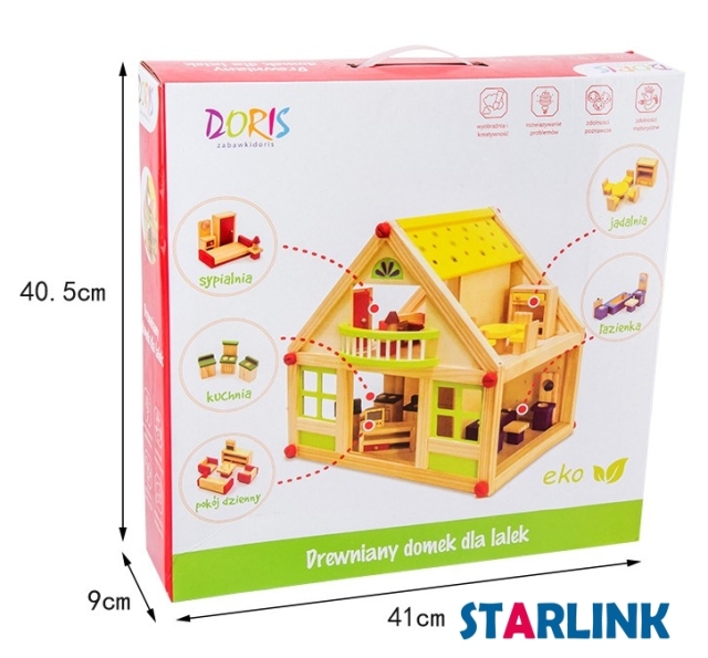 High Grade Simulation 3D Doll House Children Educational Luxury Cottage Self Assemble Wooden House Toy