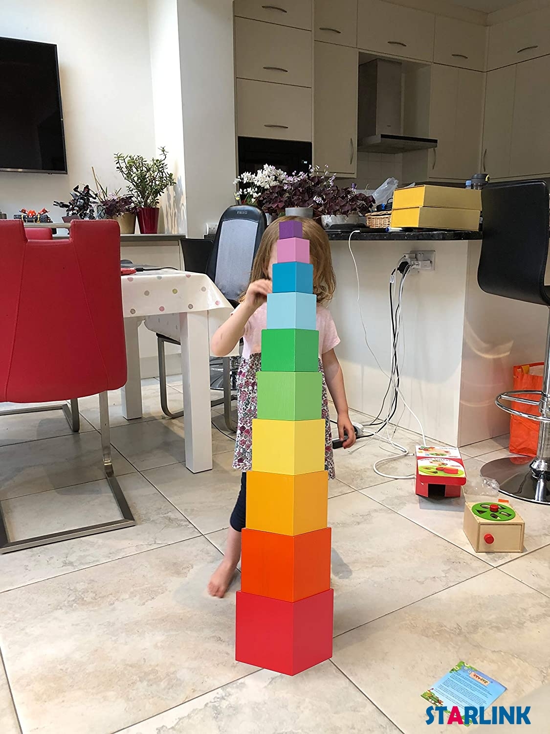Wholesale Custom Educational Intelligent Rainbow Bridge Nesting Wooden Blocks Stacker Montessori New Toys For Kids