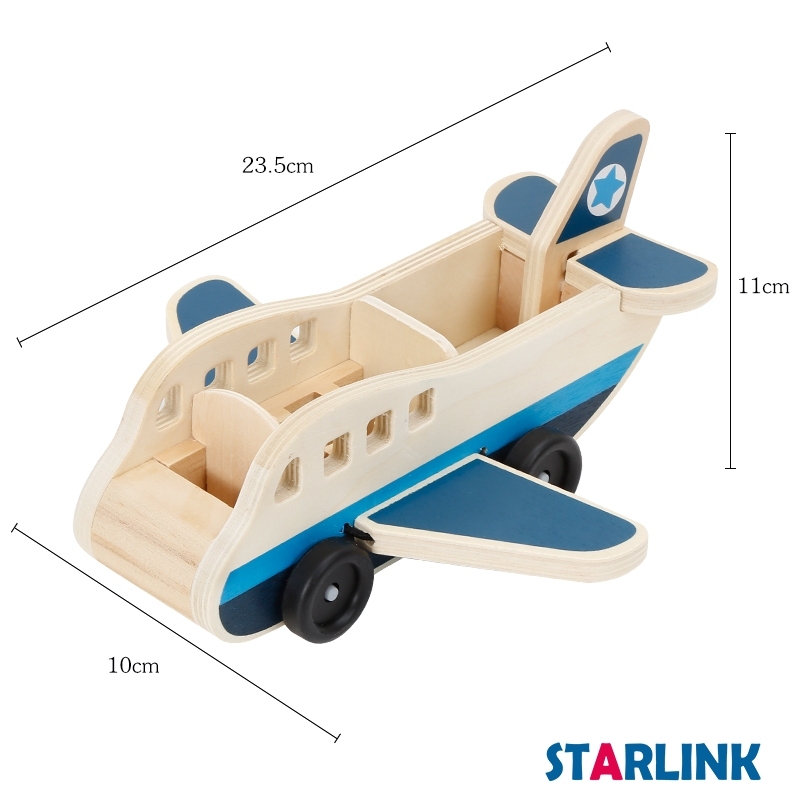 Hot Sale Wooden Model Airplane Toys Cheap Educational Child 3D Wooden Transport Baby Kids Toys