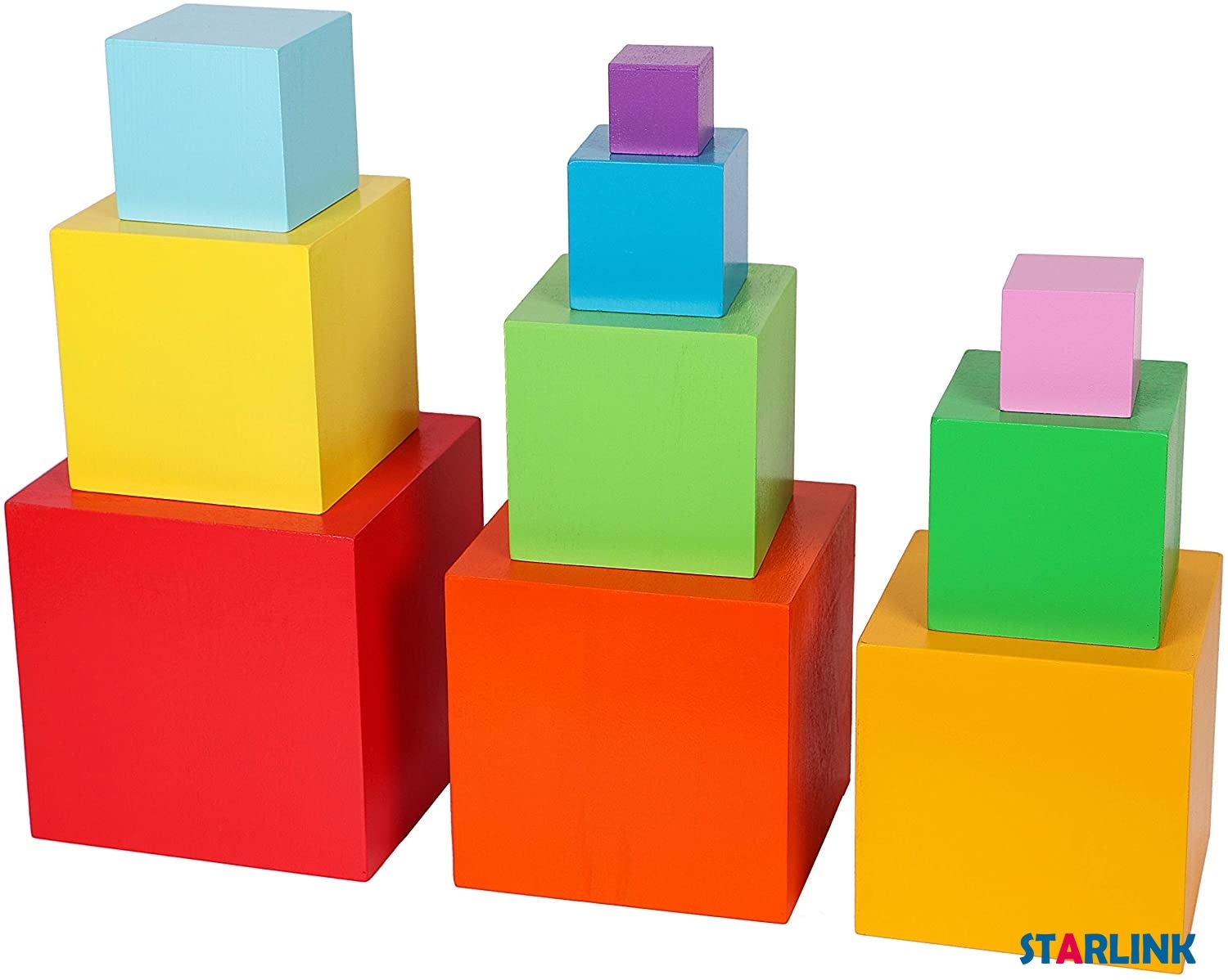 Wholesale Custom Educational Intelligent Rainbow Bridge Nesting Wooden Blocks Stacker Montessori New Toys For Kids