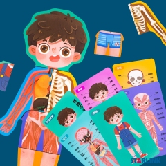 Children Body Cognition Wooden Puzzle Boy Girl Grow up Body Structure Anatomy Jigsaw Puzzles Montessori Toys for Toddlers