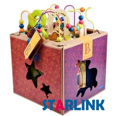 Multi-function wooden activity cube toys educational children shape match bead maze box toys for kids