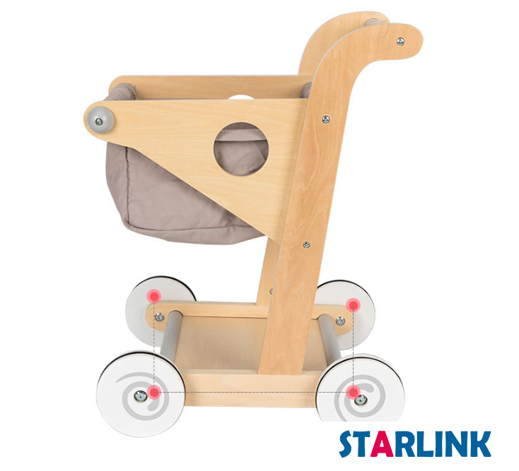 Hot sale new item role play Wooden toys shopping cart Wooden children's cart toys Children's shopping cart toys