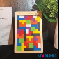 Tangram puzzle Children Educational Toy Colorful Wooden Brain Training Geometry Tangram Puzzle
