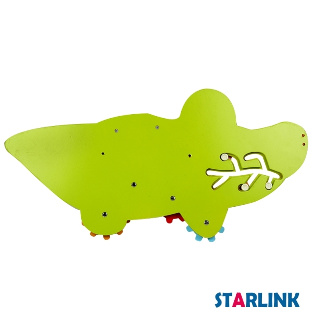 Early educational play set funny wall game wooden toy crocodile kids toy
