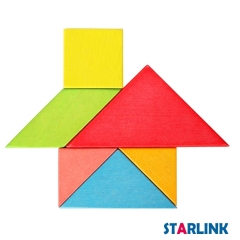 Tangram puzzle Children Educational Toy Colorful Wooden Brain Training Geometry Tangram Puzzle